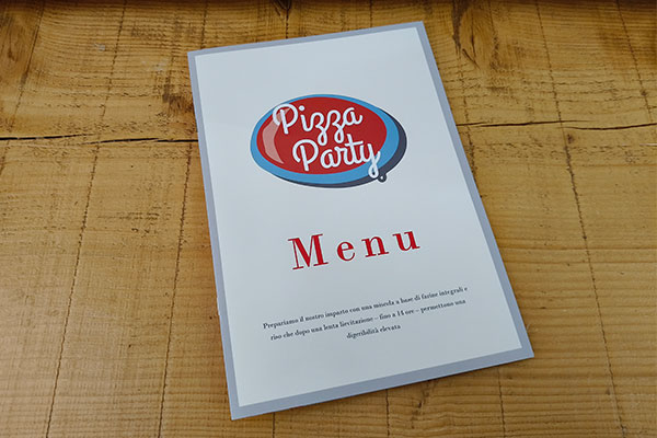 Menu Pizza Party